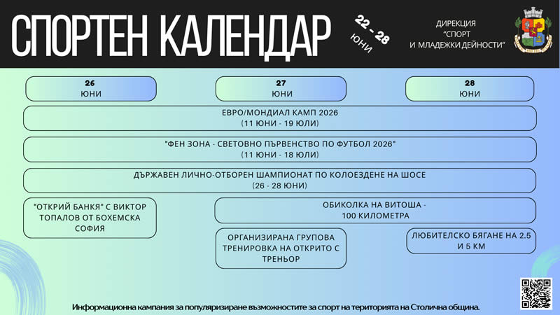 22 - 28 юни 2026